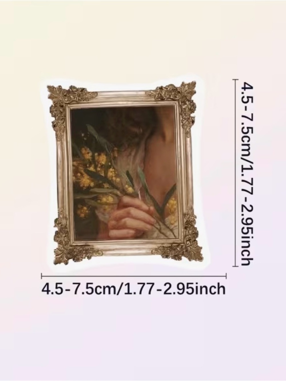 50 Vintage Victorian Stickers Cream, Green, Gold Angels Flowers Frames Fans - Picture 5 of 7